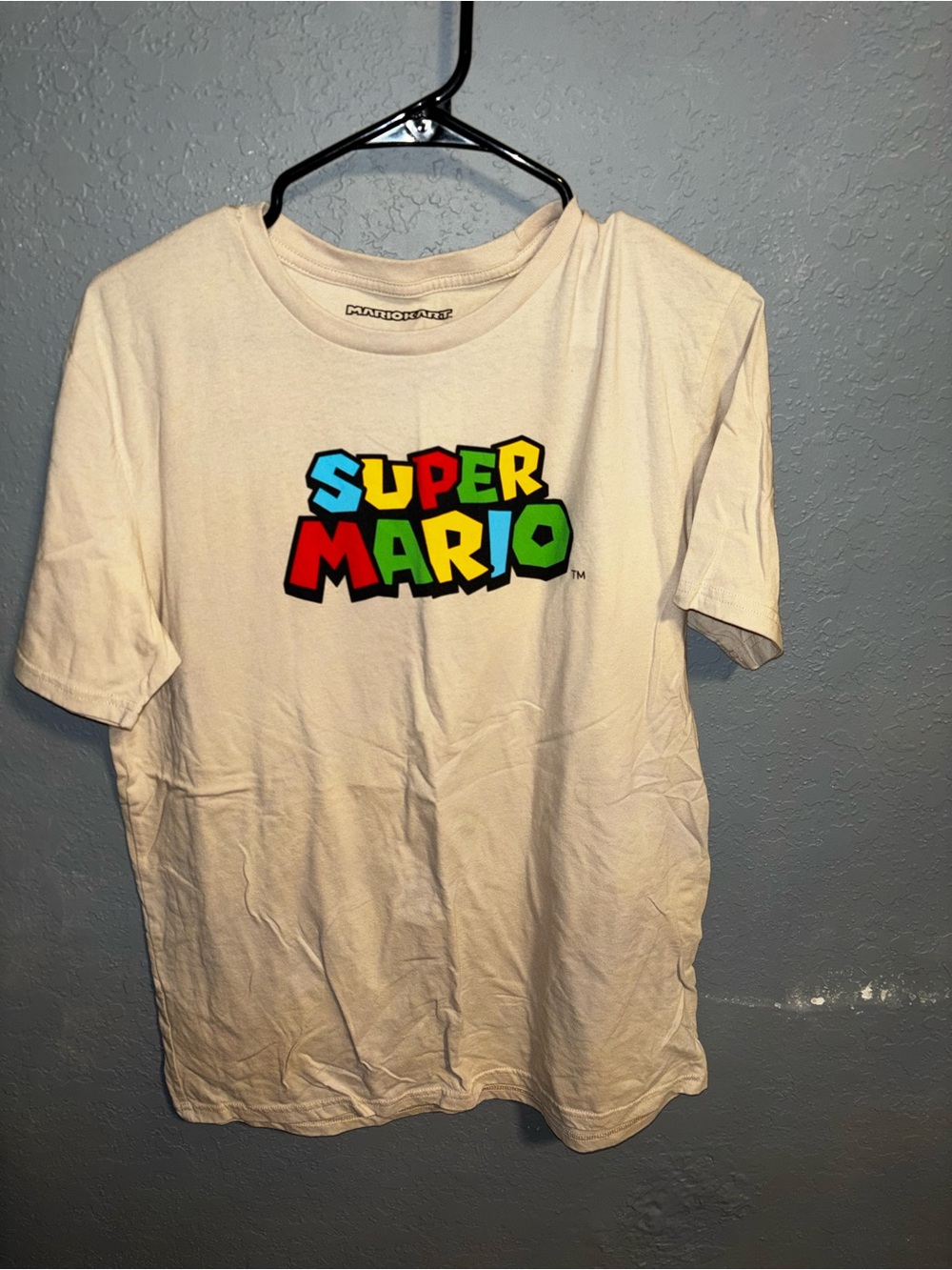 Super Mario Short Sleeve Tee - Cream Graphic T-Shirt